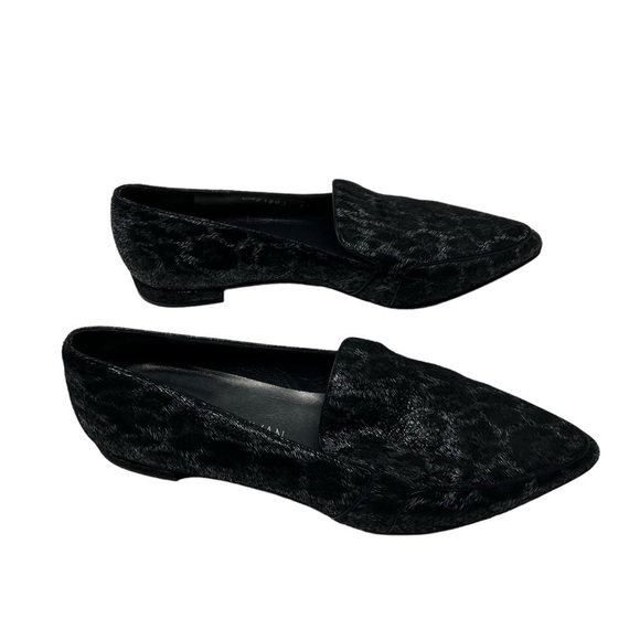 STUART WEITZMAN | Cheetah Print Loafer Flats Leather Heeled Pointed Toe Career - Picture 2 of 6